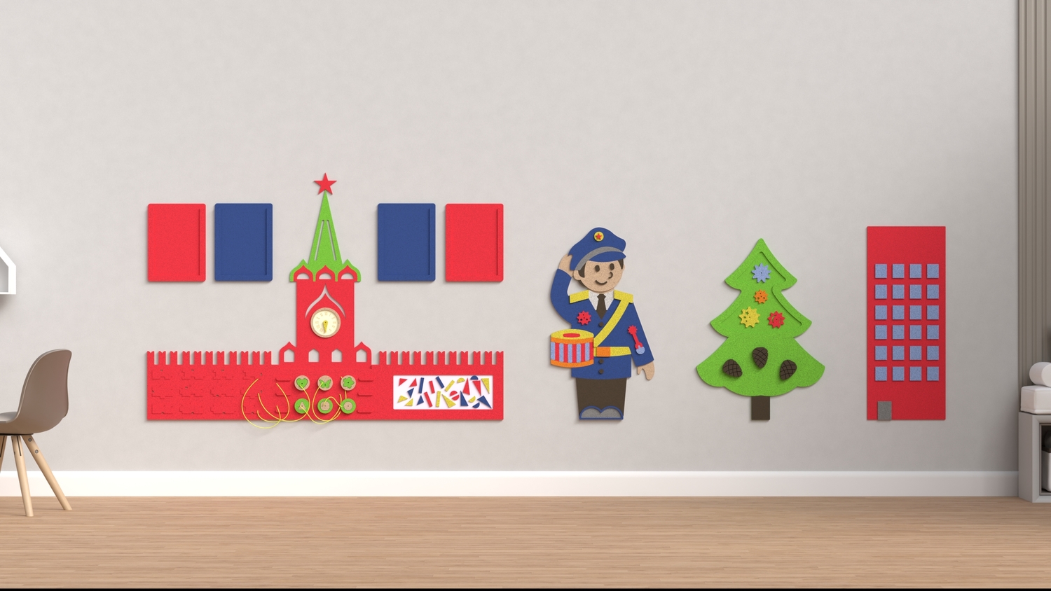 Декоративно-развивающая панель "Кремль"