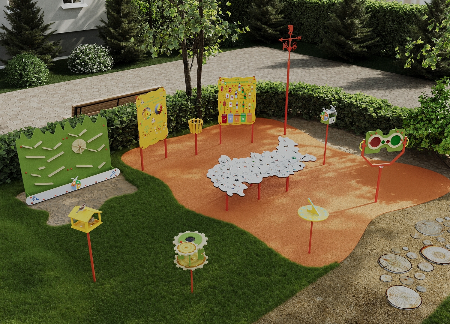 Площадка "Привал на полянке". Комплект 3